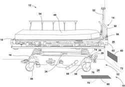 Wirelessly charged patient support apparatus system