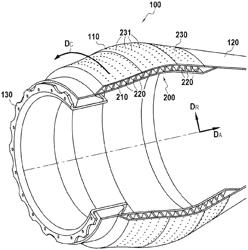 Acoustic attenuation structure made of composite material and method for manufacturing same