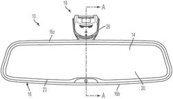 Frameless interior rearview mirror assembly