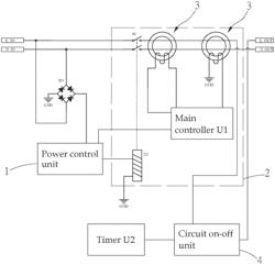 Circuit and plug for timing automatic detection of leakage protection function