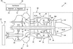 GAS TURBINE ENGINE COMPONENT WITH INTEGRAL HEAT EXCHANGER