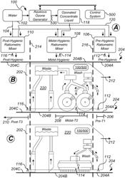 Aqueous ozone floor disinfection system