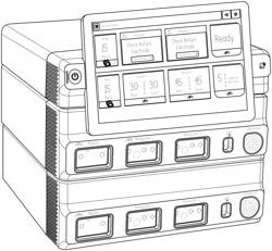 Energy module with alert screen with graphical user interface