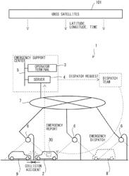 Vehicle with emergency reporting function, and server