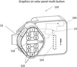 Electronic lock with photovoltaic cells