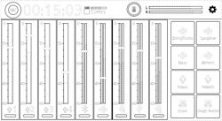 Audio mixer display screen with graphical user interface