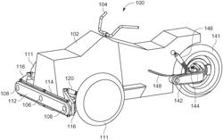 Suspension and steering for a motorized cycle