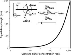 Nanopore sensor calibration and operation with a fluidic passage