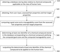 SELECTION OF A CHEMICAL COMPOUND APPLICABLE ON A CLASS OF HUMAN HAIRS