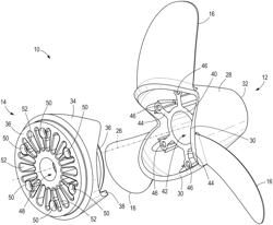 Two-piece hub propeller assembly for marine drives