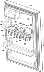 Refrigerator appliance with flexible storage container