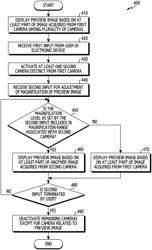 Electronic device and method for changing magnification of image using multiple cameras