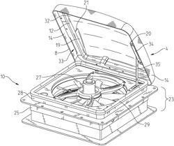 RECREATIONAL VEHICLE VENT TOP COVER STILL CAPABLE OF VENTILATION IN CLOSED STATE OF TOP COVER