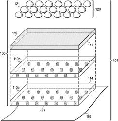 Use of nanoparticles to tune index of refraction of layers of a polymeric matrix to optimize microoptic (MO) focus