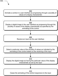 ANIMATED DISPLAY CHARACTERISTIC CONTROL FOR DIGITAL IMAGES