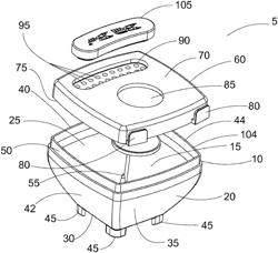 Container for providing aromatic sampling and visualization of contents