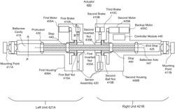 Electro-mechanical actuator with integrated fail-operational mechanism