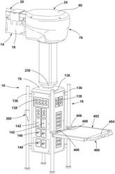 VERTICALLY ADJUSTABLE BOOM HEAD AND CABLE MANAGEMENT THEREFOR