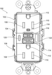 ELECTRICAL RECEPTACLE WITH GROUND FAULT CIRCUIT INTERRUPTER AND POWER CONVERSION DEVICE FOR LOW-VOLTAGE INTERFACE