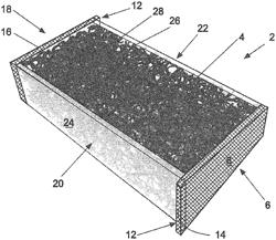 Structure for reducing sloshing noises, device and method for producing a structure