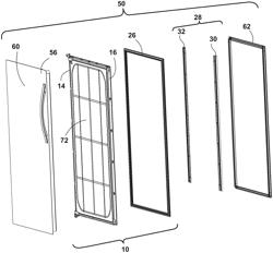 Attachment assembly for an insulated door