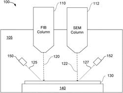 Analyzing a sidewall of hole milled in a sample to determine thickness of a buried layer