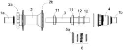 INTERNAL CONNECTION OF A BICYCLE REAR HUB