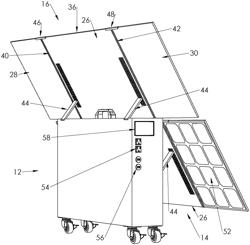 SOLAR PANELS MOUNTED ON A BRIEFCASE