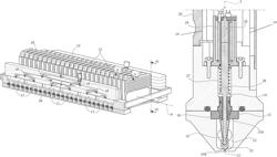 System for depositing foodstuff material in the fluid state on a foodstuff product