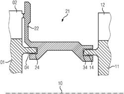 Rotor comprising a rotor component arranged between two rotor discs