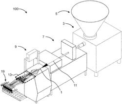 Apparatus and method of conveying and ejecting separated food portions