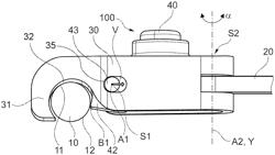 Medical transverse connector having a floating bearing