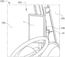 Support for a camera display of a vehicle