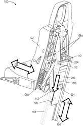 Aircraft bulkhead-mounted pilot seat with horizontal and vertical adjustment