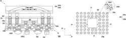 Package and package-on-package structure having elliptical columns and ellipsoid joint terminals