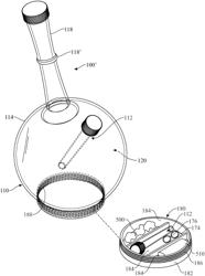 Multi-use liquid container and smoking bottle