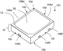 METHOD OF MANUFACTURING LIGHT-EMITTING DEVICE INCLUDING STEP OF CURING SEALING MEMBER WHILE APPLYING CENTRIFUGAL FORCE