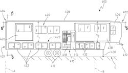 Single-level fifth wheel travel trailer with pass-through storage compartment