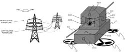 Aerial vehicle with magnetic field power generation unit and tower including charging port