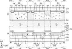 Color converting substrate and display device including same