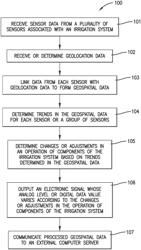 IRRIGATION SYSTEM COMPUTING DEVICE FOR PROCESSING GEOSPATIAL DATA