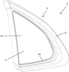 VEHICULAR WINDOW ASSEMBLY WITH FLEXIBLE PERIMETER FRAME