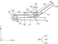 Electronic device capable of folding and sliding operations