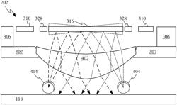 Projection system with collimating scanning mirror