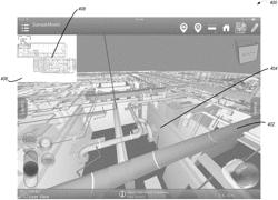 Generating functional insets for three-dimensional views of construction projects