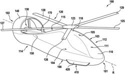 Rotary wing aircraft with an asymmetrical front section