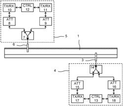 Communication system for vehicle guided along a predetermined movement path