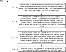 Establishing a network micro-tunnel within a network tunnel