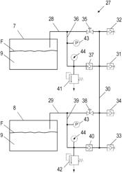 Cryogenic vessel and secondary system for filling and venting the cryogenic vessel