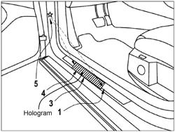 HOLOGRAPHIC ENTRY LIGHT IN A DOOR FRAME